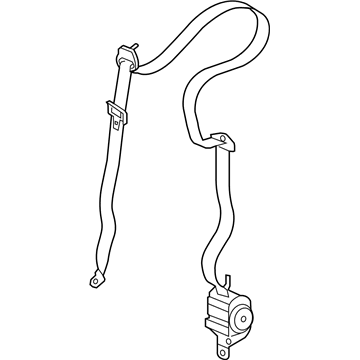 Mopar 5HP59BD1AF Lap & Shoulder Belt, Light Gray, Front Driver Side