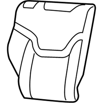Mopar 6AM39LXHAA Seat Back Cover, Black, Rear Passenger Side