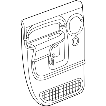 Mopar 1HL931J3AA Door Trim Panel, Rear Inner Driver Side