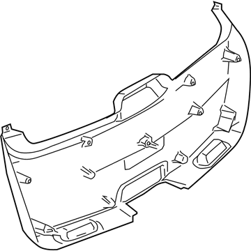Mopar TW51BDAAH Lift Gate Trim, Gray, Rear Lower