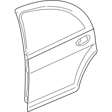 Mopar 4814546AN Door Shell, Rear Passenger Side