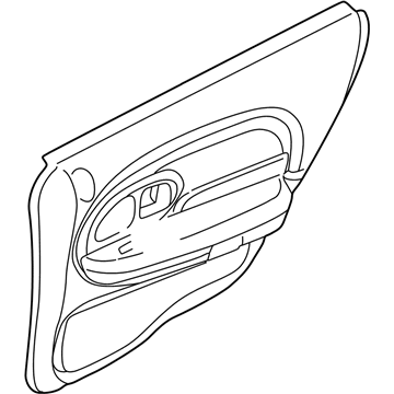 Mopar PU901DVDC Door Trim Panel, Slate Gray, Rear Inner Passenger Side