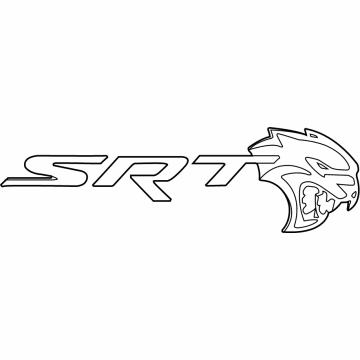Mopar 68312272AA Nameplate, Black/Chrome, Rear