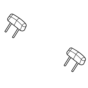 Mopar 1NQ90DK2AA Headrest, Center, Beige, Rear