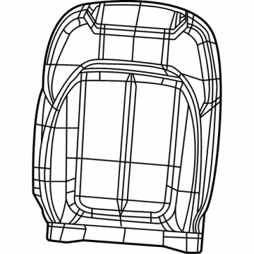 Mopar 7GK34TX7AB Seat Back Cover, Black, Front Passenger Side