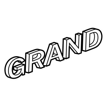 Mopar 55112900AB Nameplate, Black, Front