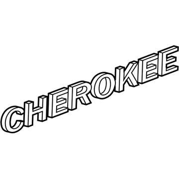 Mopar 68264488AB Nameplate, Black, Front
