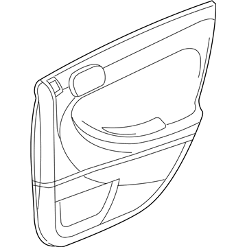 Mopar YW111L5AA Door Trim Panel, Taupe, Rear Inner Driver Side