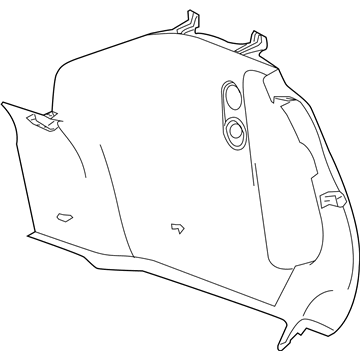 Mopar XC24DKAAA Quarter Trim Panel, Taupe, Rear Passenger Side