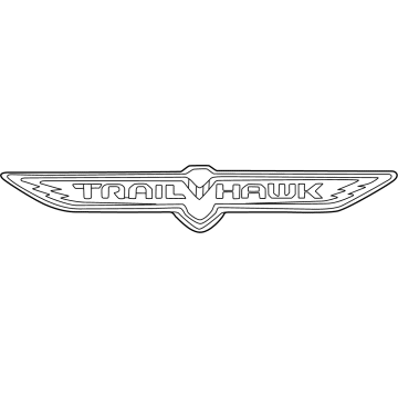 Mopar 68377452AA Nameplate, Black/Red, Rear