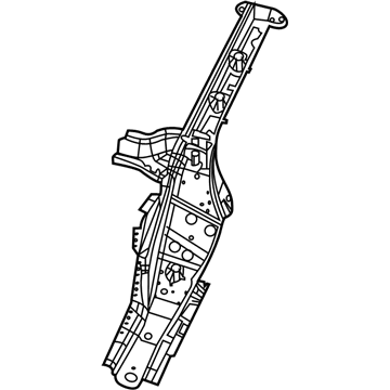 Mopar 68243625AB Rail Assembly, Rear Driver Side