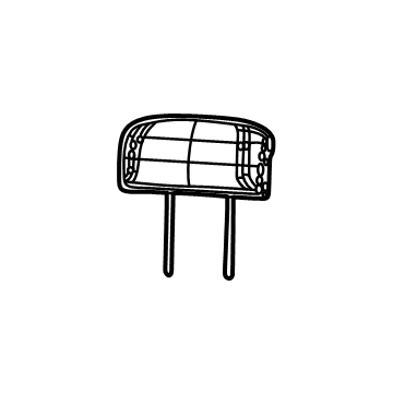 Mopar 6PL731T5AB Headrest, Center, Black, Rear