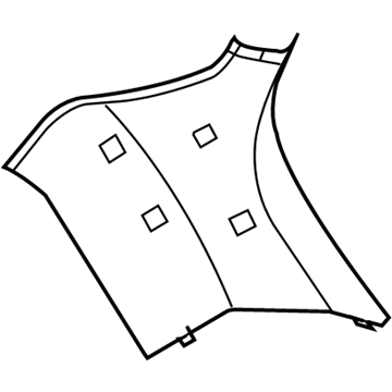 Mopar 5HS30XDVAH Rear Trim Panel, Medium Gray, Passenger Side