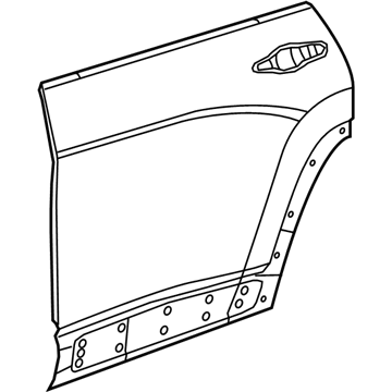 Mopar 68102842AB Outer Panel, Rear Passenger Side