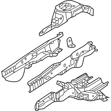 Mopar 68267070AB Apron/Rail Assembly, Front Passenger Side