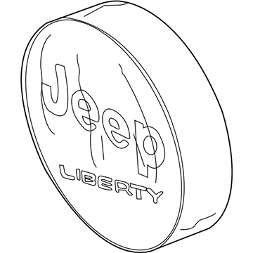 Mopar 55016126 Spare Cover, Black
