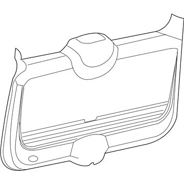 Mopar XC23MF1AA Trunk Lid Trim, Taupe, Rear