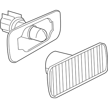 Mopar 68042140AA Side Marker Lamp, Amber/Red, Rear