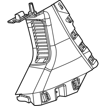 Mopar 6XP10SA5AB Quarter Pillar Trim, Gray, Passenger Side