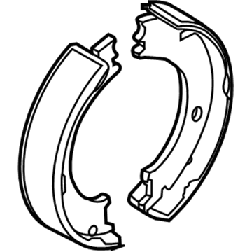 Ram 68001472AB Parking Brake Shoes
