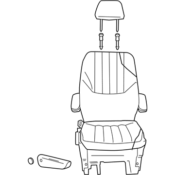 Mopar ZB351P7AA Seat Assembly, Green, Rear Center Driver Side