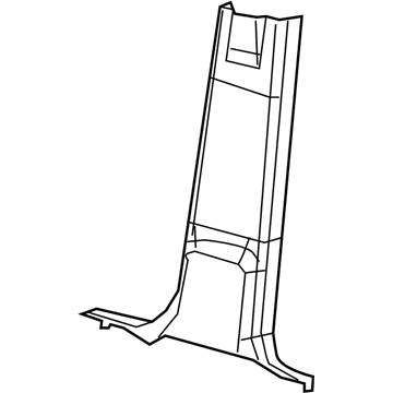 Mopar 1DX56HL1AC Lower Center Pillar Trim, Beige/Brown, Passenger Side