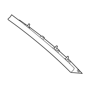 Mopar 1UD36DX9AA Upper Trim, Black, Rear Center