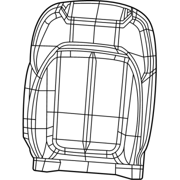 Mopar 7HQ60VA6AE Seat Back Cover, Black, Front