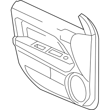 Mopar 1UC261DVAD Door Trim Panel, Gray, Front Inner Passenger Side