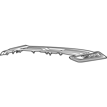 Mopar 68402891AB Rear Trim, Black, Front