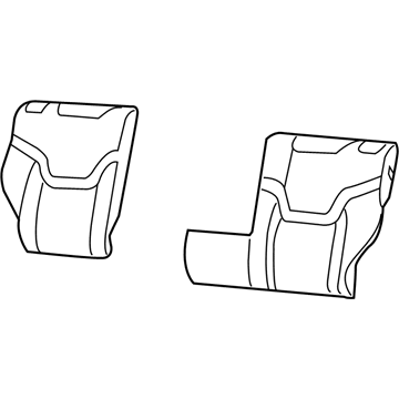 Mopar 6AM16PX1AA Seat Back Cover, Black, Rear Passenger Side