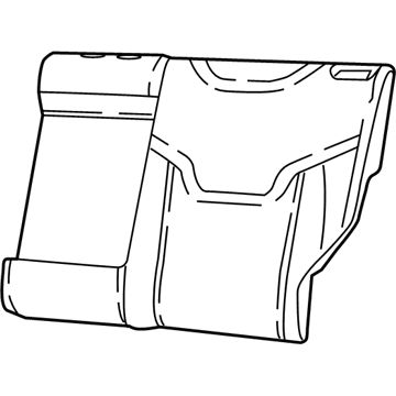 Mopar 6RT99LT5AB Seat Back Cover, Black, Rear Driver Side
