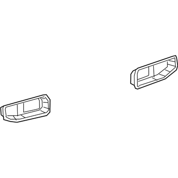 Mopar 68341764AA Trim Bezel, Black, Rear Passenger Side