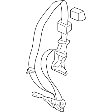Mopar 1XF131L1AA Lap & Shoulder Belt, Beige, Rear Center