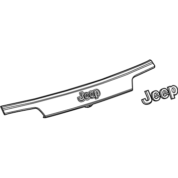 Mopar 6PM32JWDAA Applique, Ivory White, Rear