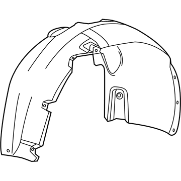Mopar 68082834AE Fender Liner, Front Passenger Side