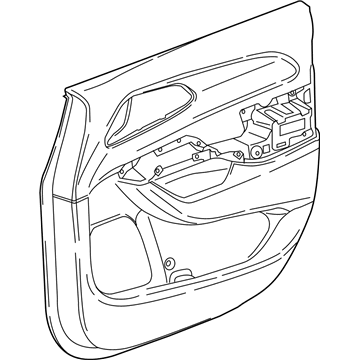 Mopar 5RP534D2AJ Door Trim Panel, Black, Front