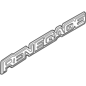 Mopar 68267206AA Nameplate, Black/Chrome, Front Driver Side