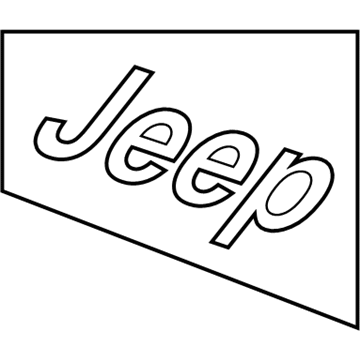 Mopar 68211296AA Nameplate, Black