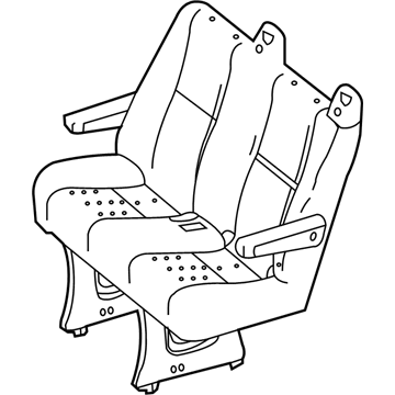 Mopar 1JB471F7AA Seat Assembly, Black, Center