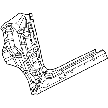 Mopar 68324162AF Hinge Pillar Reinforcement, Front Passenger Side