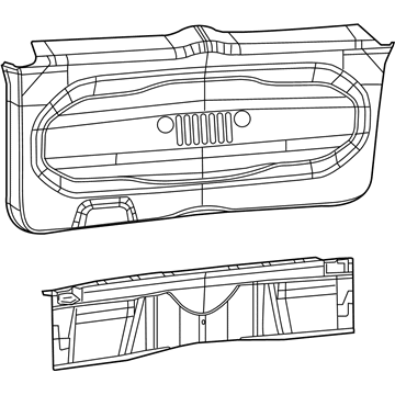 Mopar 5VY06LXHAA Lift Gate Trim, Black, Rear Lower