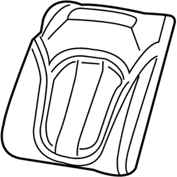Mopar 5SK20DX9AF Seat Back Cover, Black, Rear Passenger Side