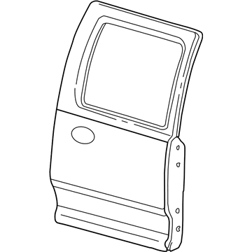 Mopar 55276118AL Door Shell, Rear Passenger Side