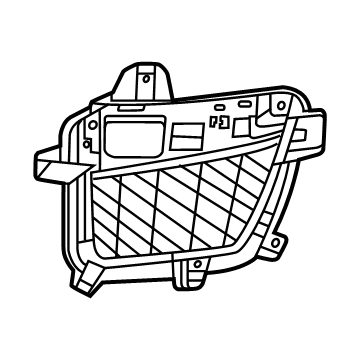 Mopar 7GG95GXHAB Outer Grille, Front Passenger Side