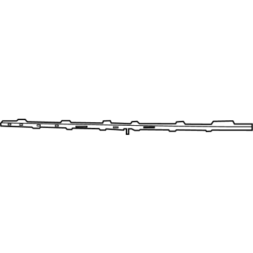 Mopar 6UF62SZLAB Upper Molding, Black, Front
