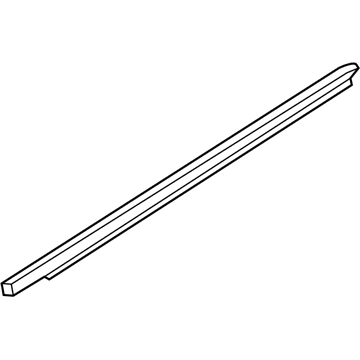 Mopar 55372139AI Belt Weatherstrip, Black, Rear Outer Driver Side