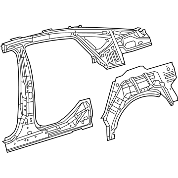 Mopar 68248180AC Inner Panel Assembly, Rear Passenger Side