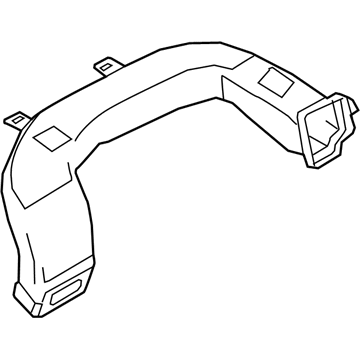 Mopar 68246971AA Side Duct, Front Outer Passenger Side