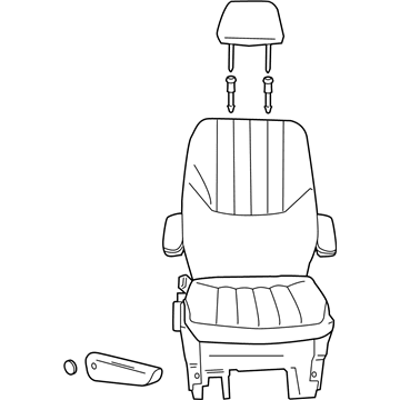 Mopar WV451D5AC Seat Assembly, Gray, Rear Center Driver Side